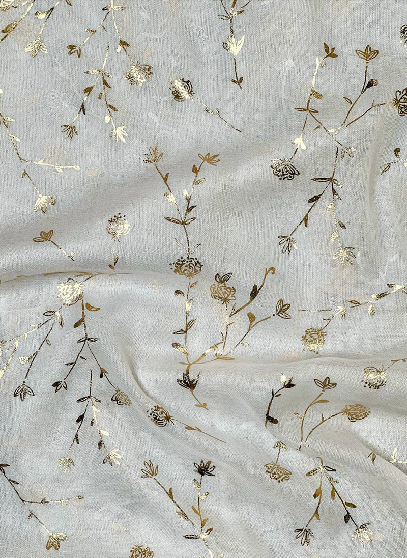 Gold Foil Floral Hijabs