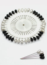 Ring Pins Big 40 Pcs Pkt Black & White