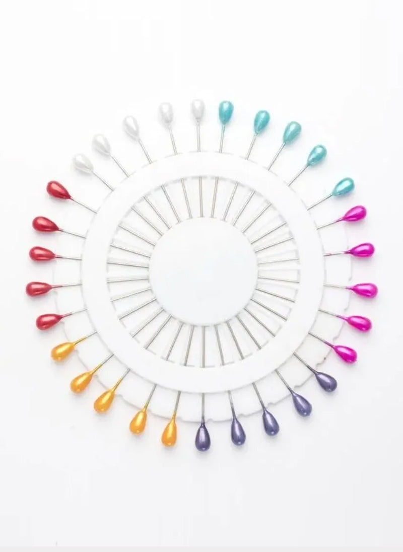 Ring Pins Fancy 40 Pcs Pkt Multi Color
