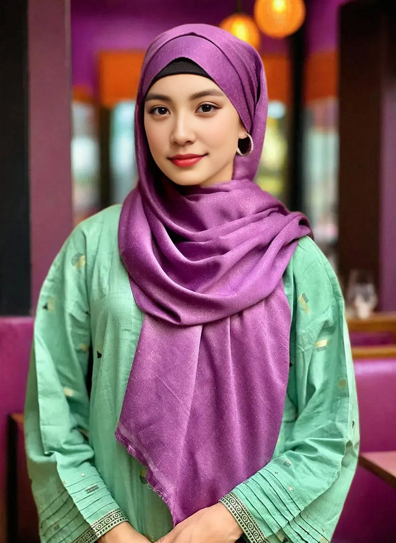 Plain Shimmer Hijab