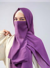 Hijab & Niqab Set - Purple