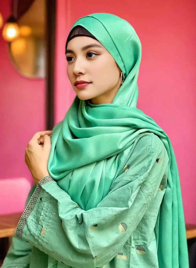 Plain Shimmer Hijab