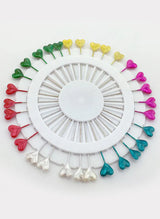 Ring Pins Big 30 Pcs Pkt Multi Color Heart Shaped