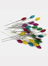 Ring Pins Big 30 Pcs Pkt Multi Color Leaf Shaped