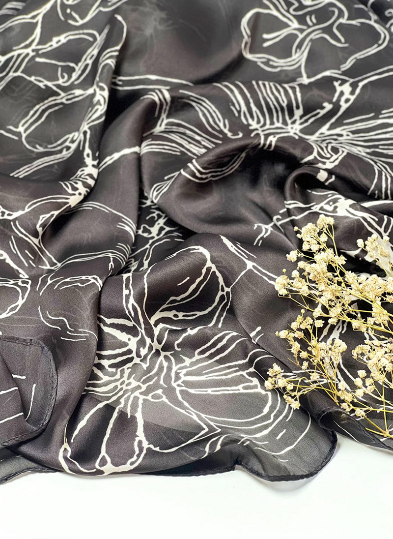 Printed Hijabs-White