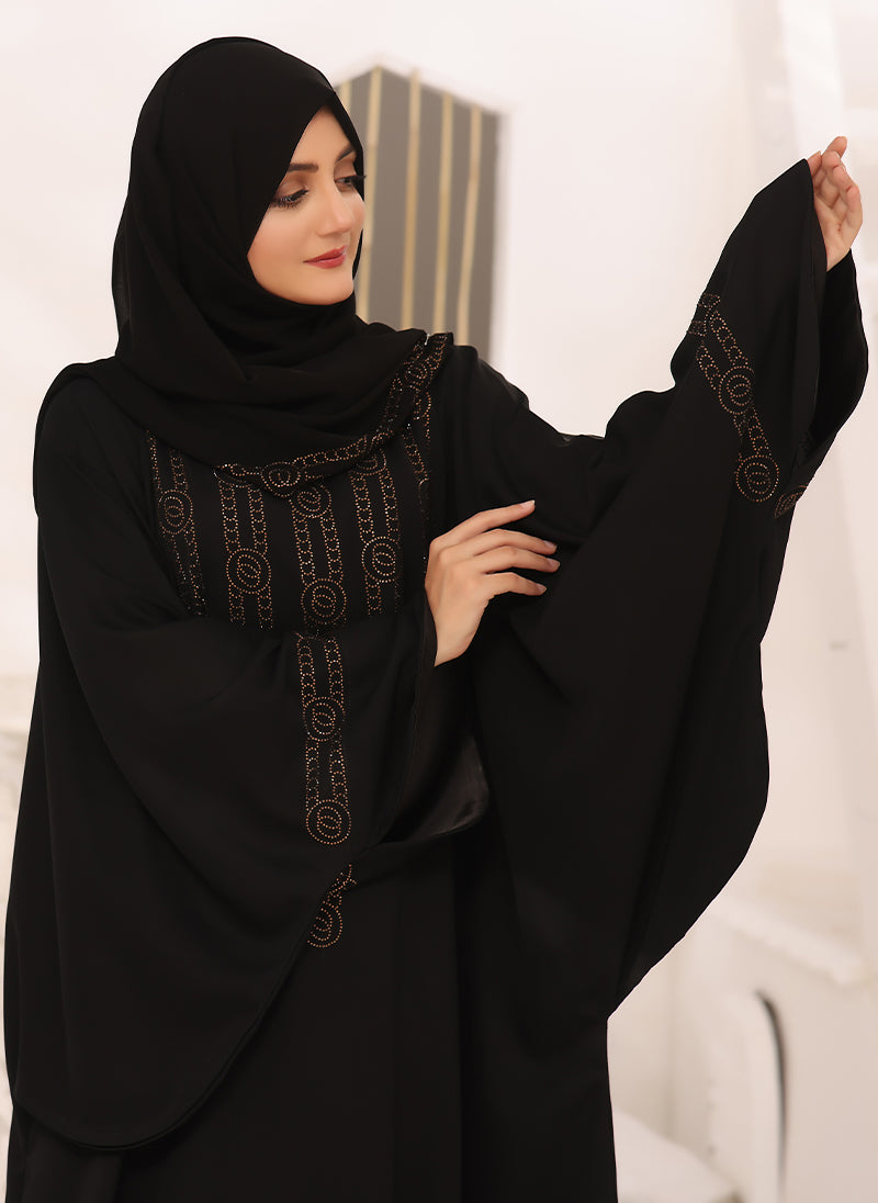 Black Nida Fabric Jilbab