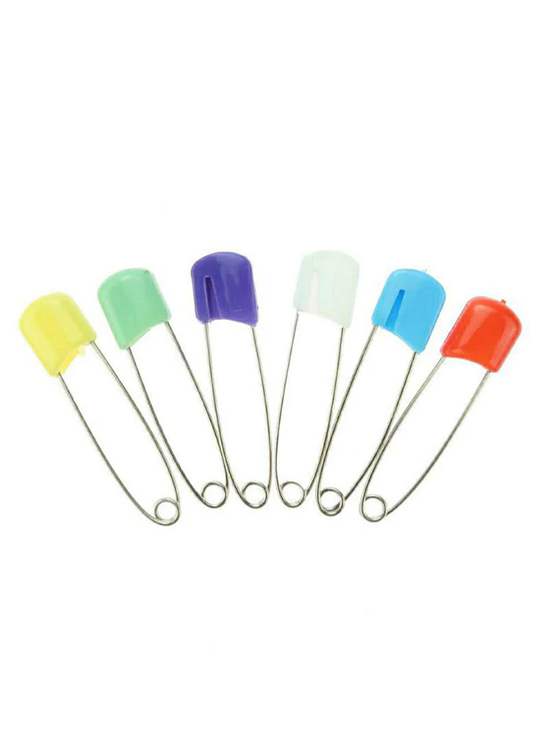 Baby Safety Pins Stainless Steel small Pack of 6
