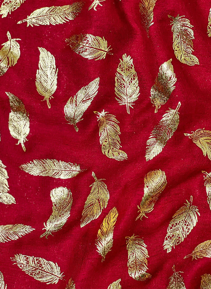 Gold Feather Hijab