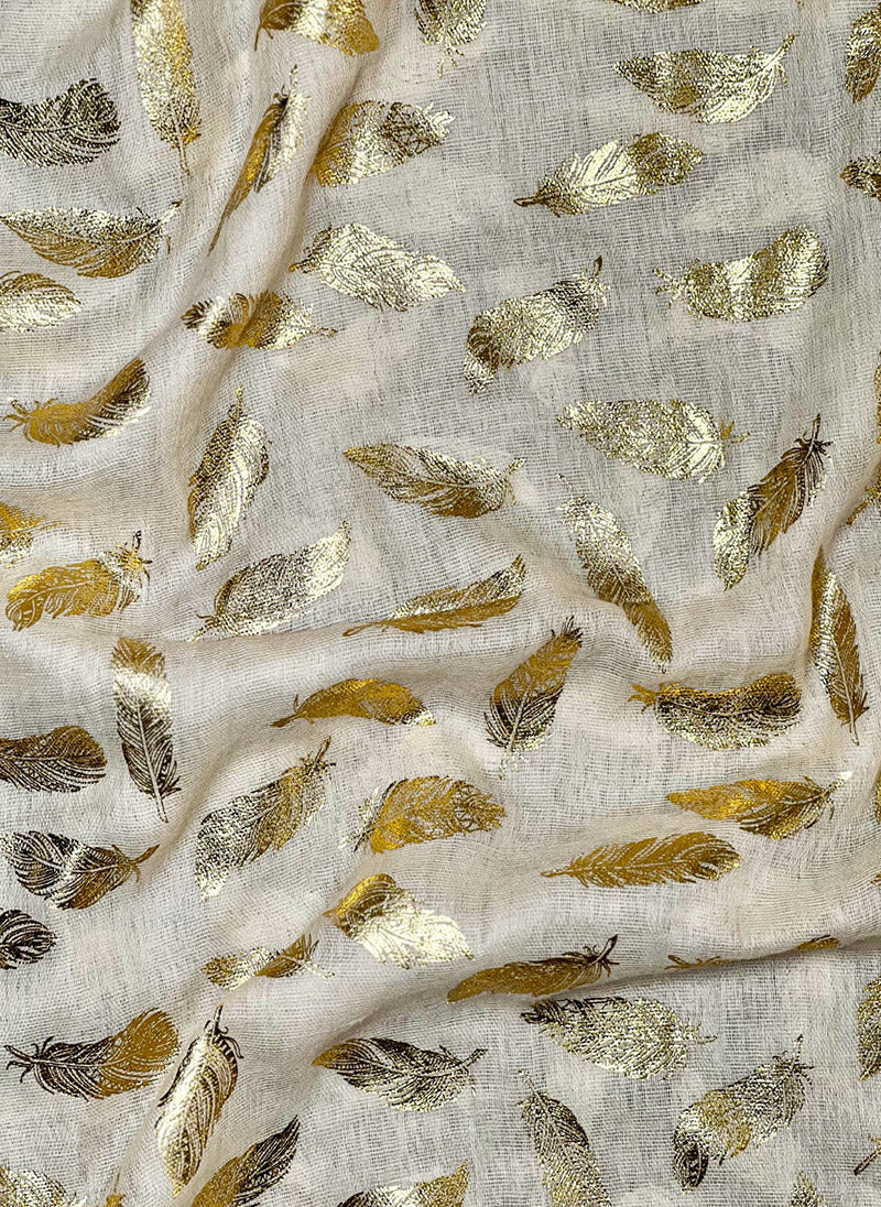 Gold Feather Hijab