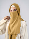 Hijab & Niqab Set -Mustard-Yellow