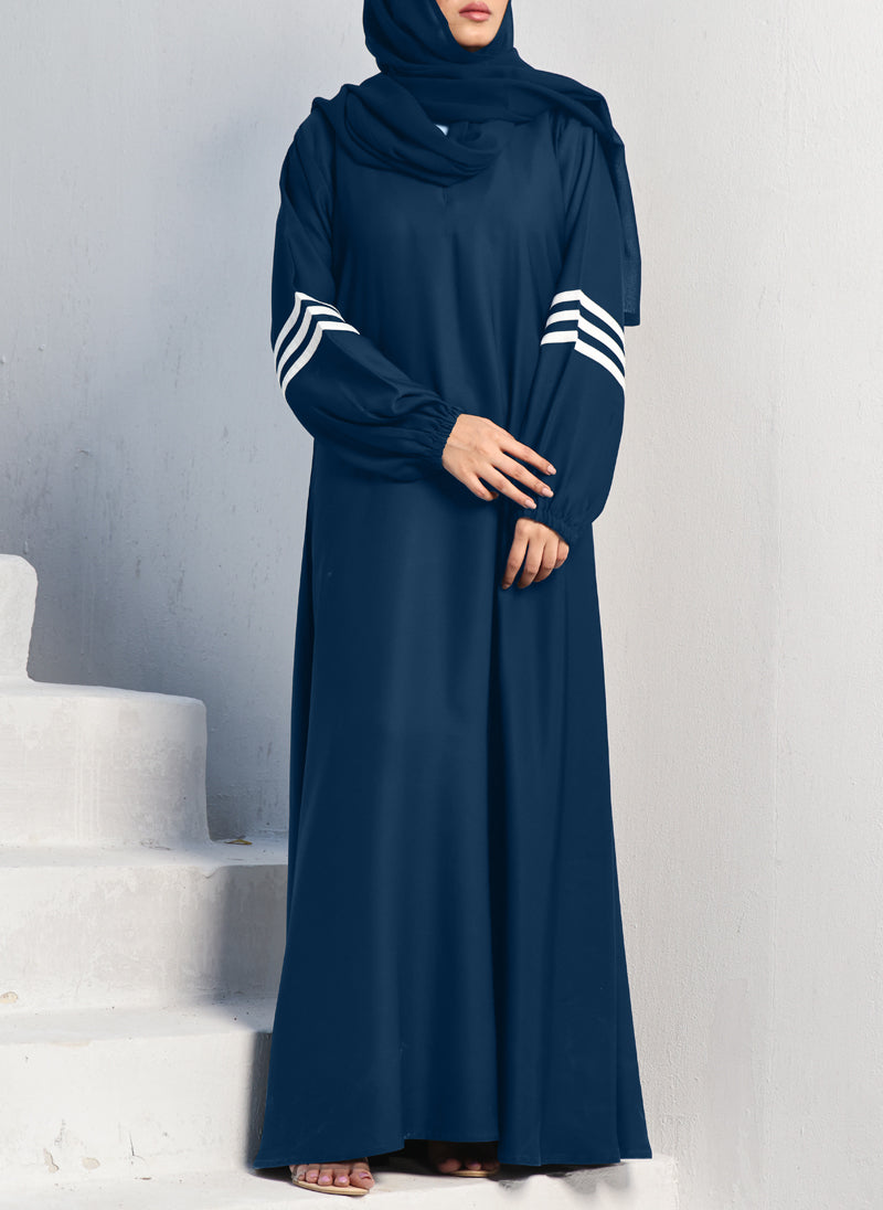 Zinc Nida Strip Style Abaya  0120-R-715