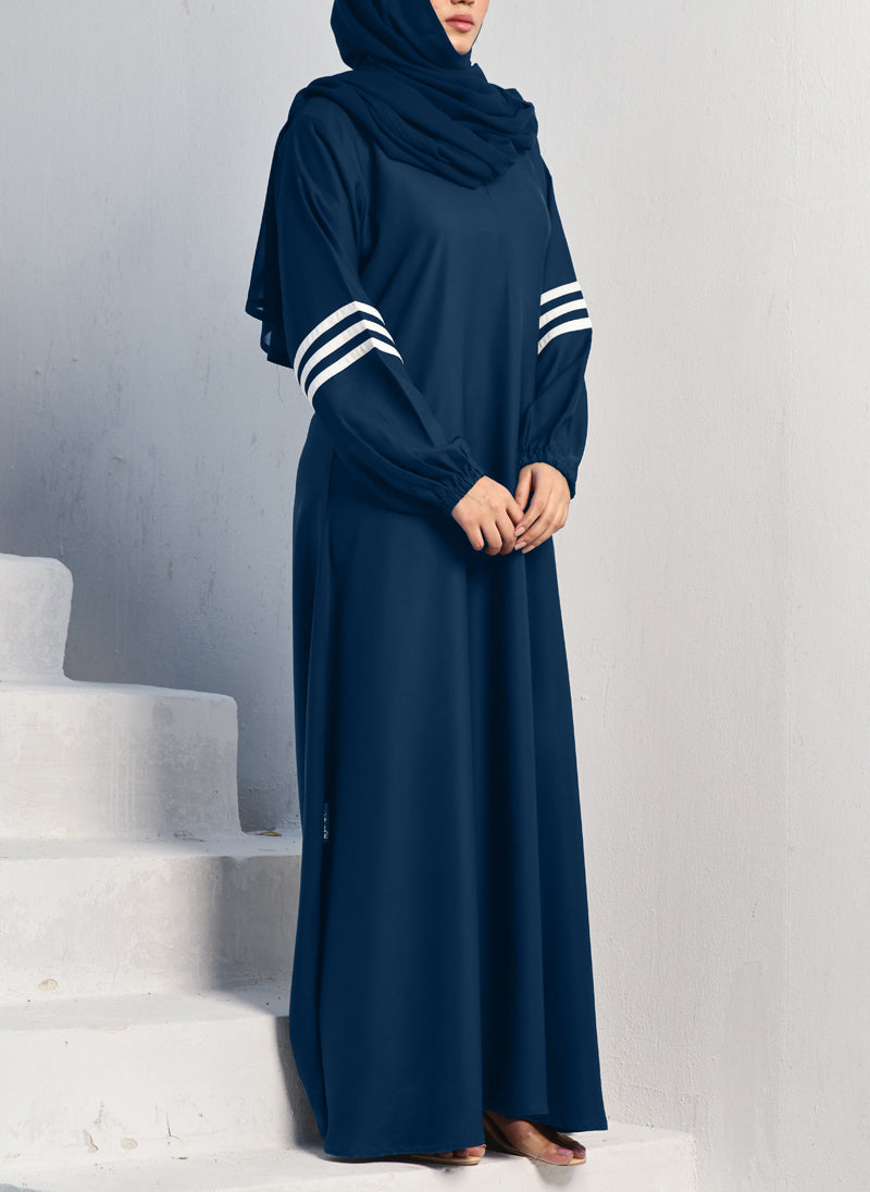 Zinc Nida Strip Style Abaya  0120-R-715