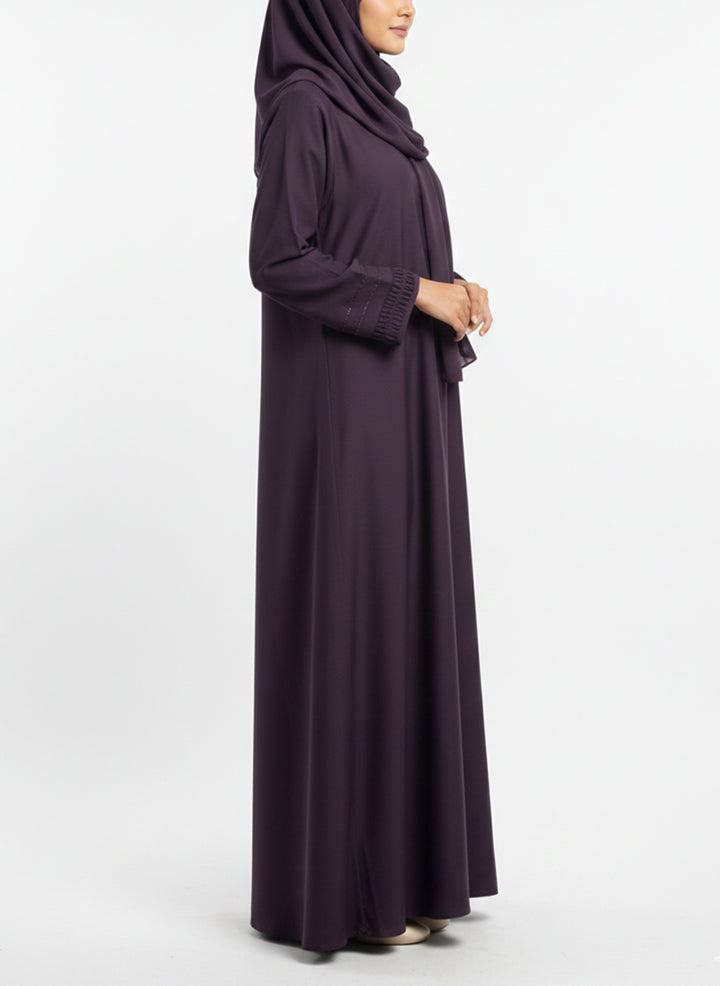 Arabis Royal Plum Abaya | 0120-RC-A630