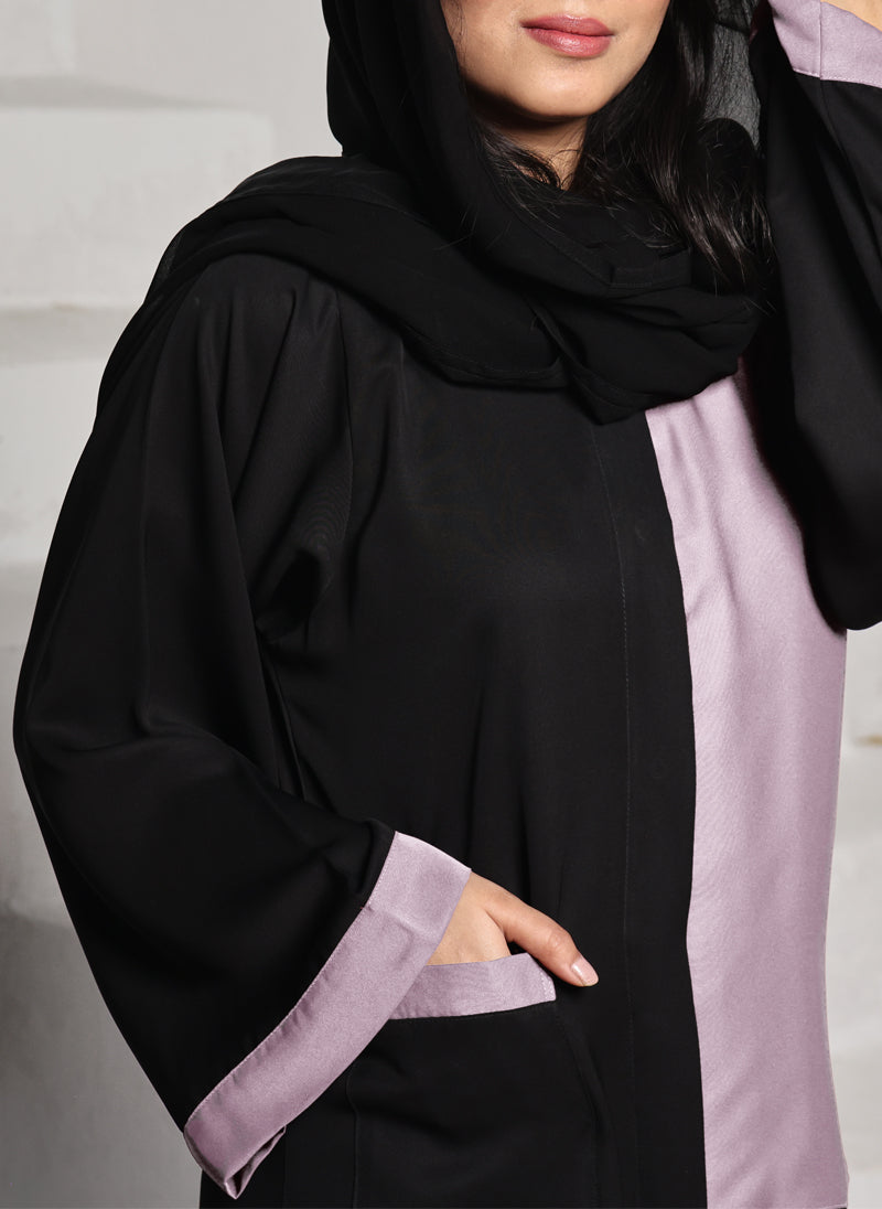 Nida Front Open Abaya Light Pink 0118-R-A701