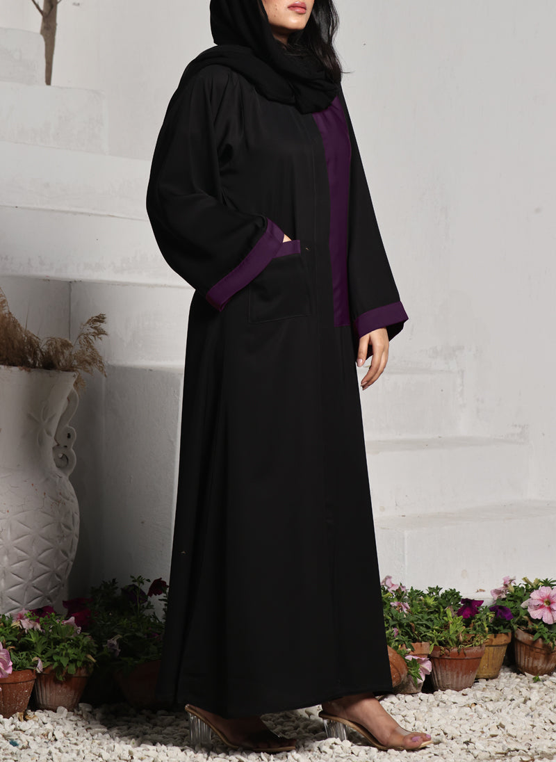 Nida Front Open Abaya Brown 0118-R-A701