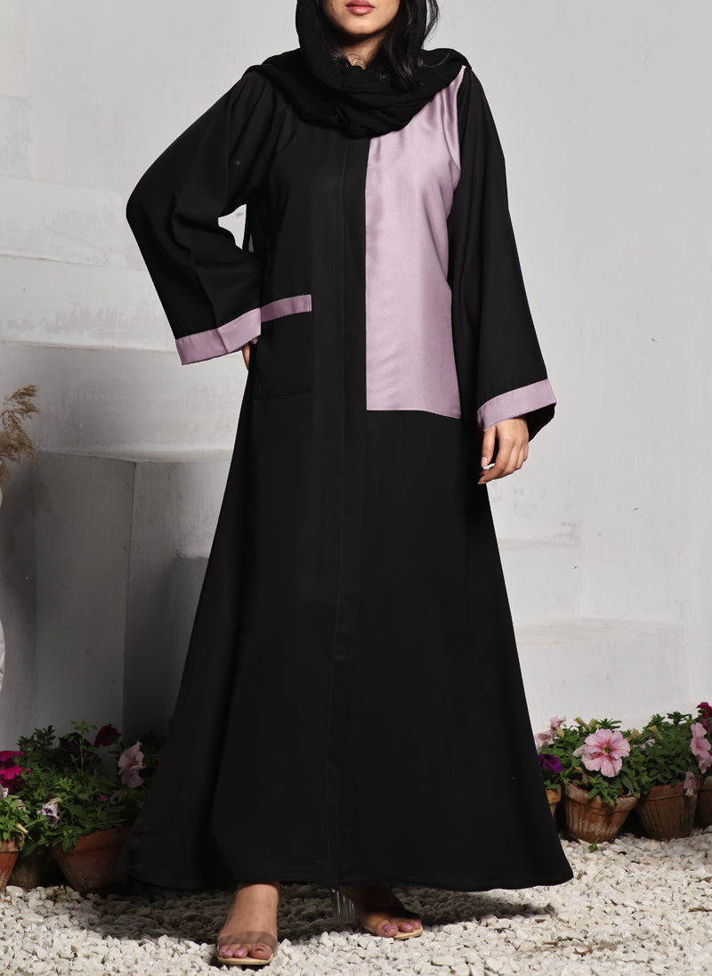 Nida Front Open Abaya Light Pink 0118-R-A701