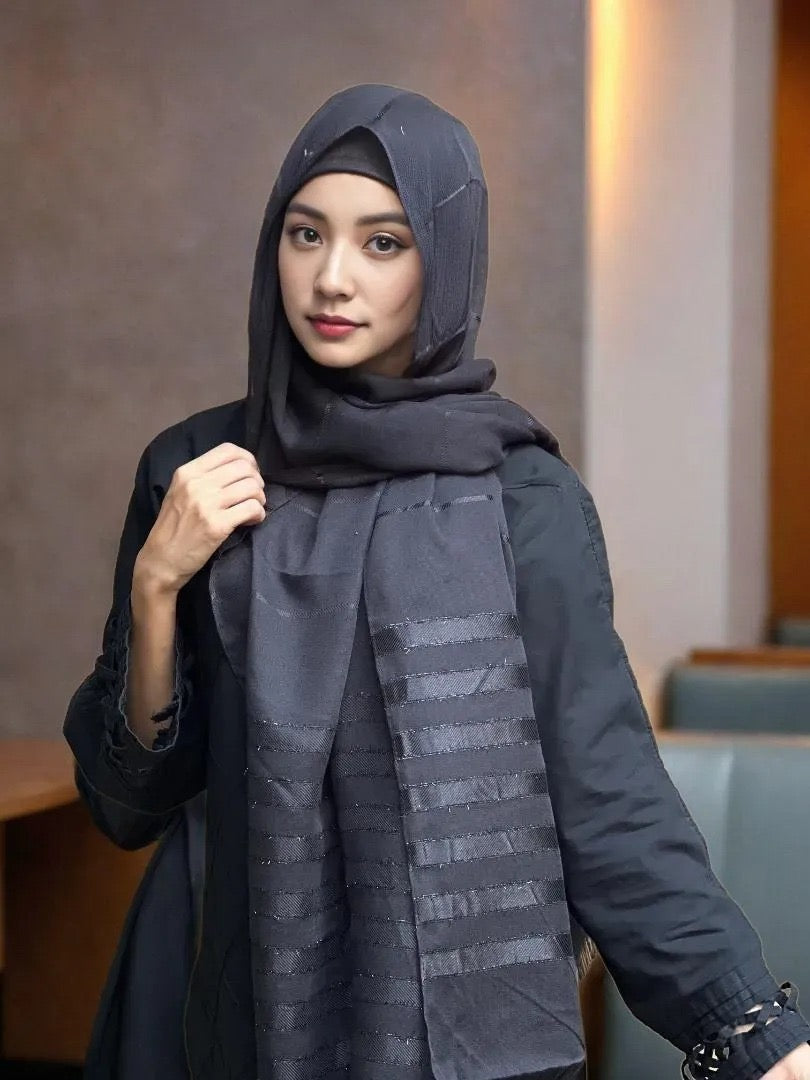Shimmer Stripe Hijab