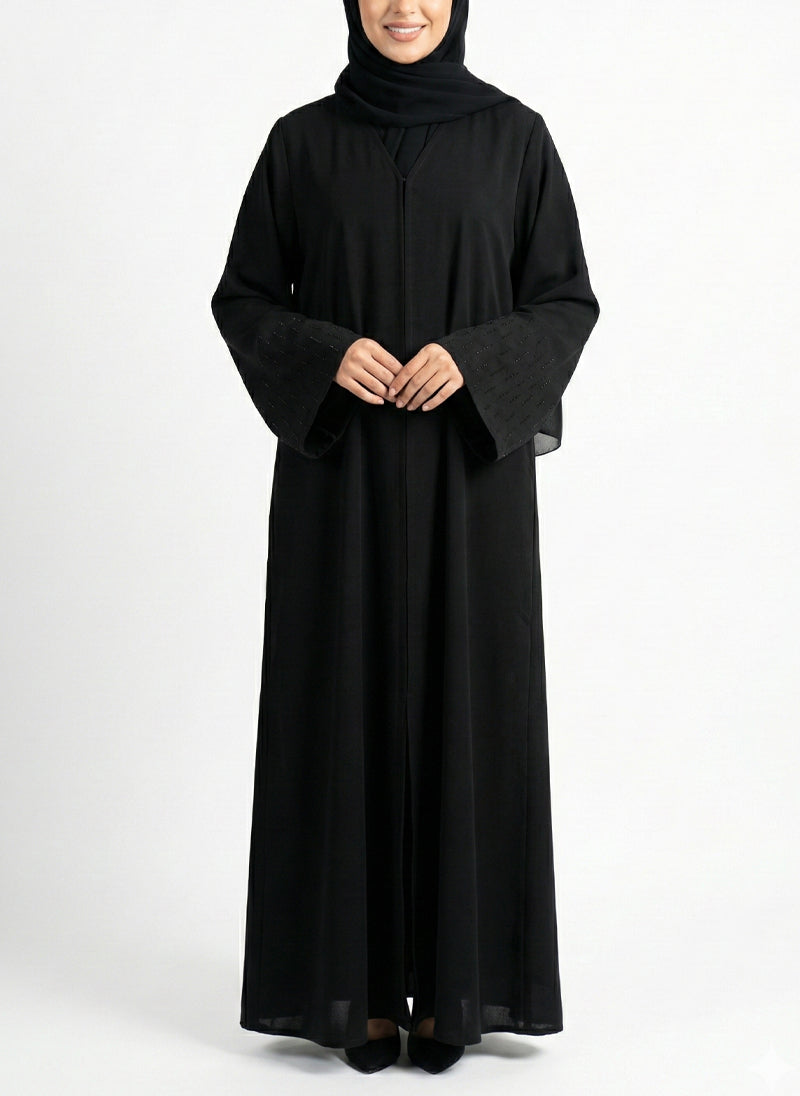 Arabis Crystal Cuff Abaya | 0116-C-A613