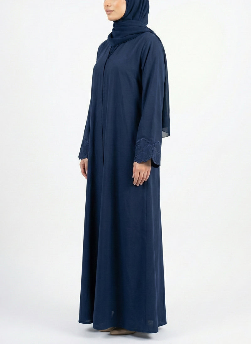Arabis - Embroidered Nida Abaya | 0116-K-A611
