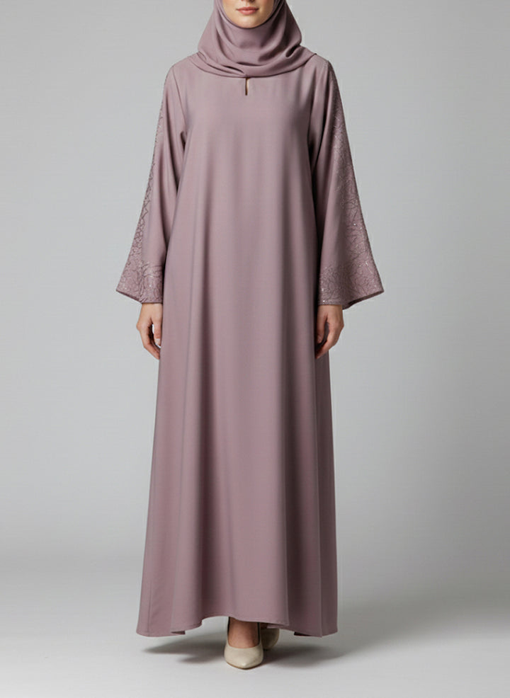 Arabis Mauve Matrix Abaya | 0120-C-A615