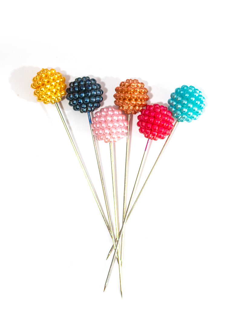 Fancy Ball Pins Multi Color pack of 6