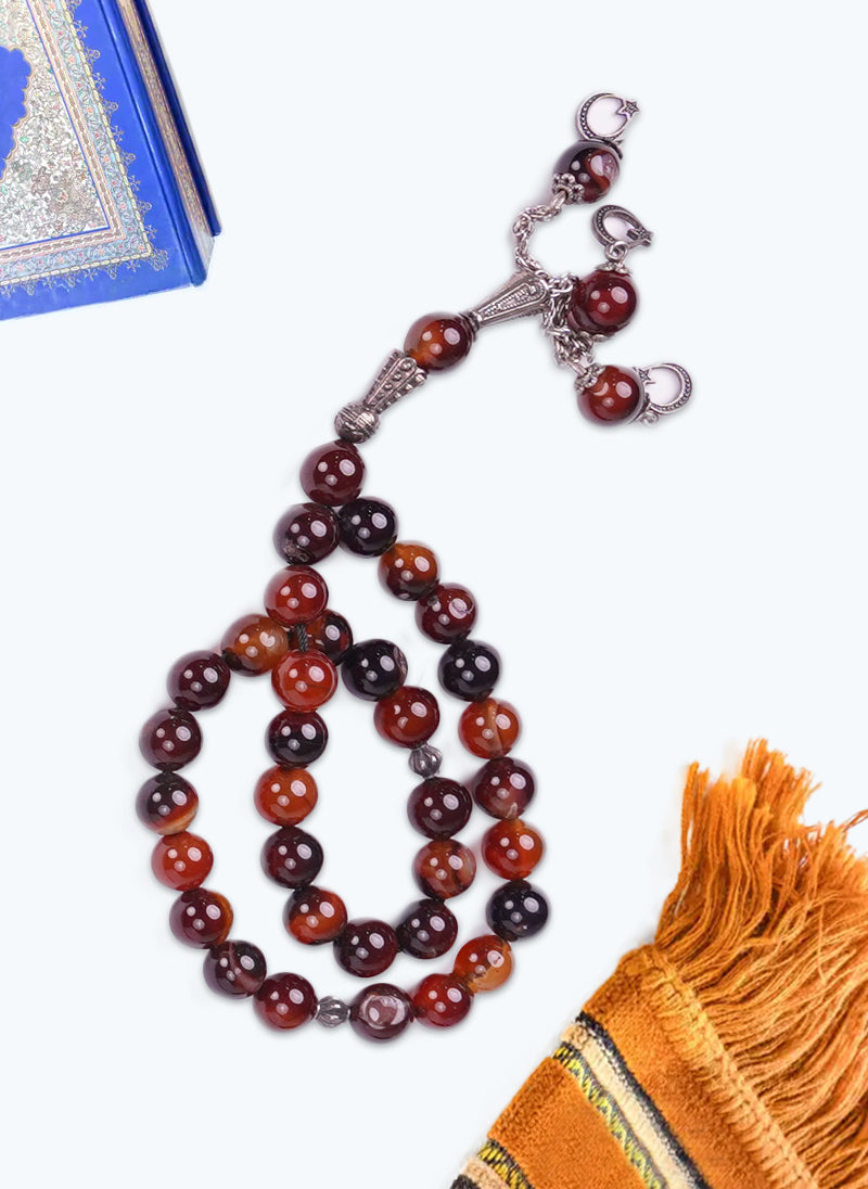 Brown marble Tasbeeh Hijab-ul-hareem