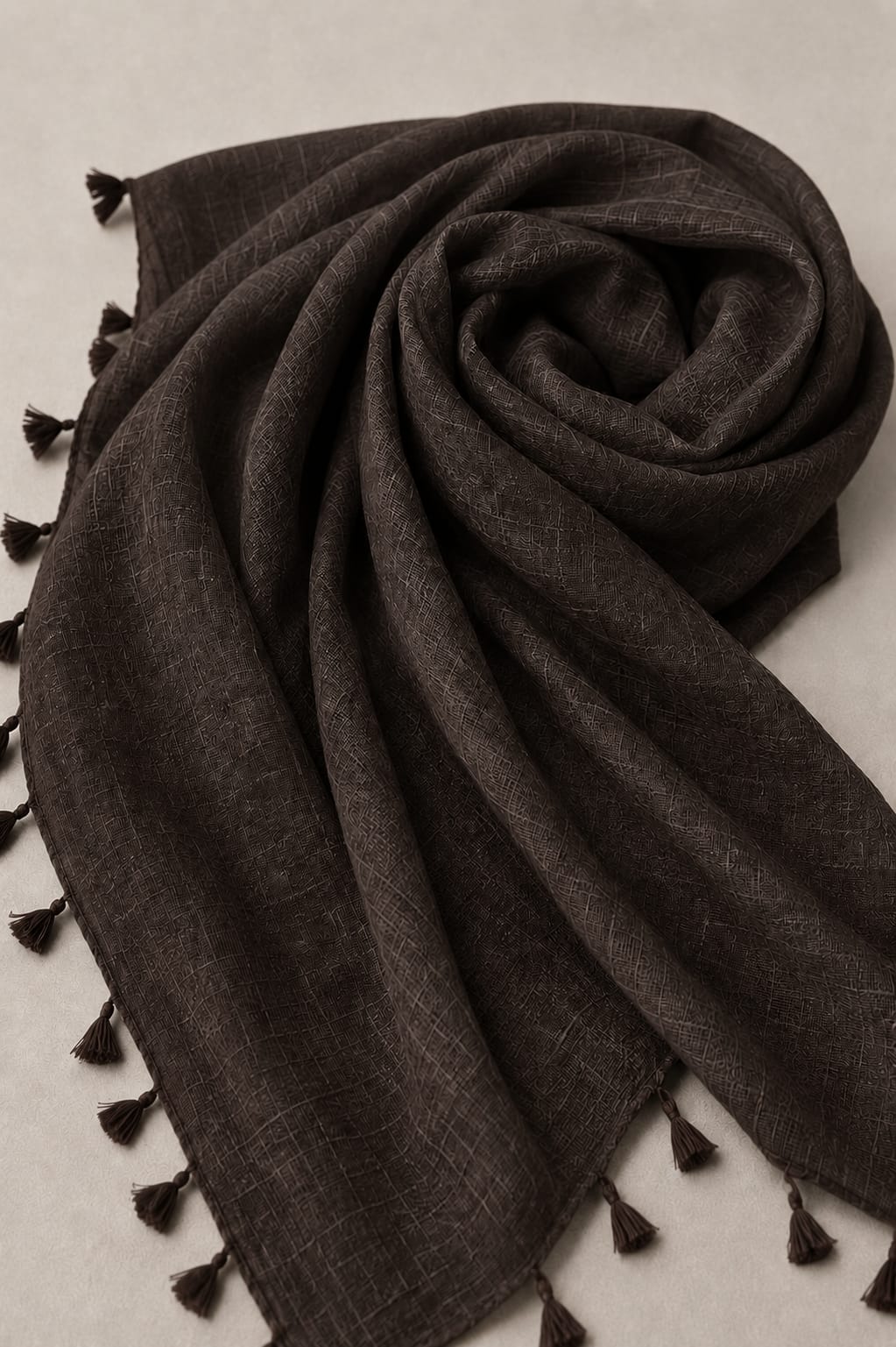 Bundle_of_5_Turkish_Texture_Lawn_Hijab_Chocolate_Brown_View