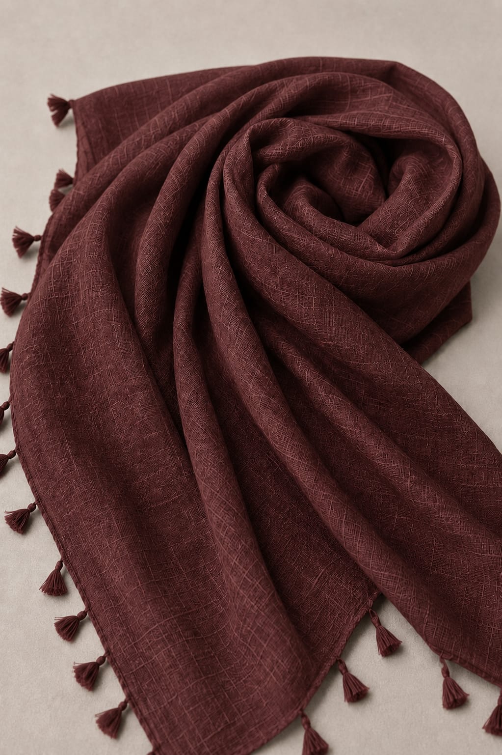 Bundle_of_5_Turkish_Texture_Lawn_Hijab_Chocolate_Cherry_View
