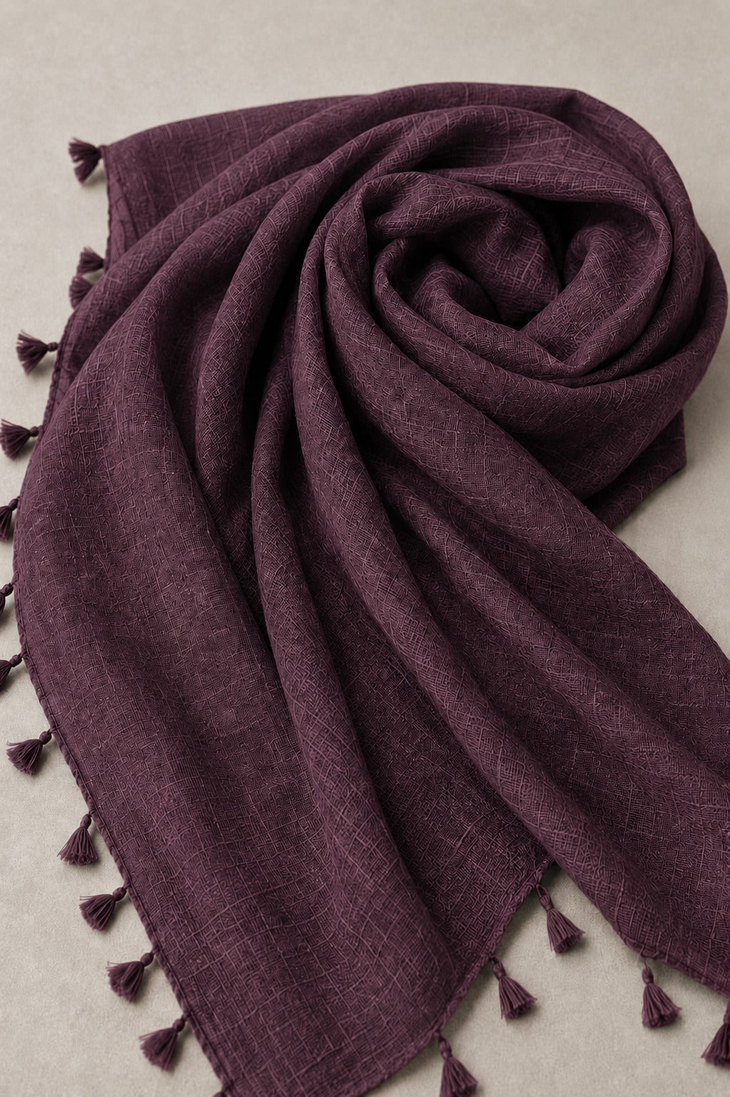 Bundle_of_5_Turkish_Texture_Lawn_Hijab_Dark_Plum_View