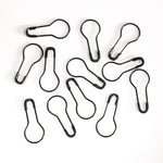 Coil Less Safety Pins for Scarf / Hijab Black 12 in 1