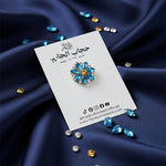 Crystal Floral Hijab Magnet Pin