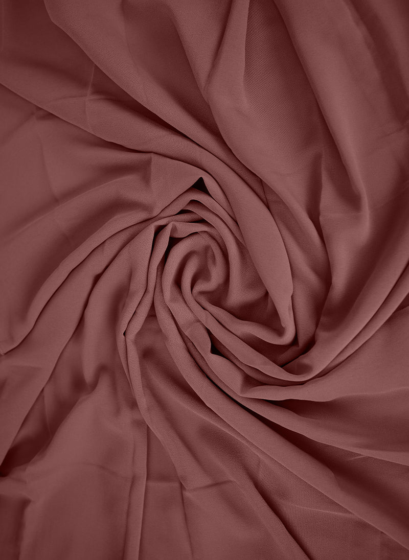 Dark Ash Rose Plain Chiffon  Scarf