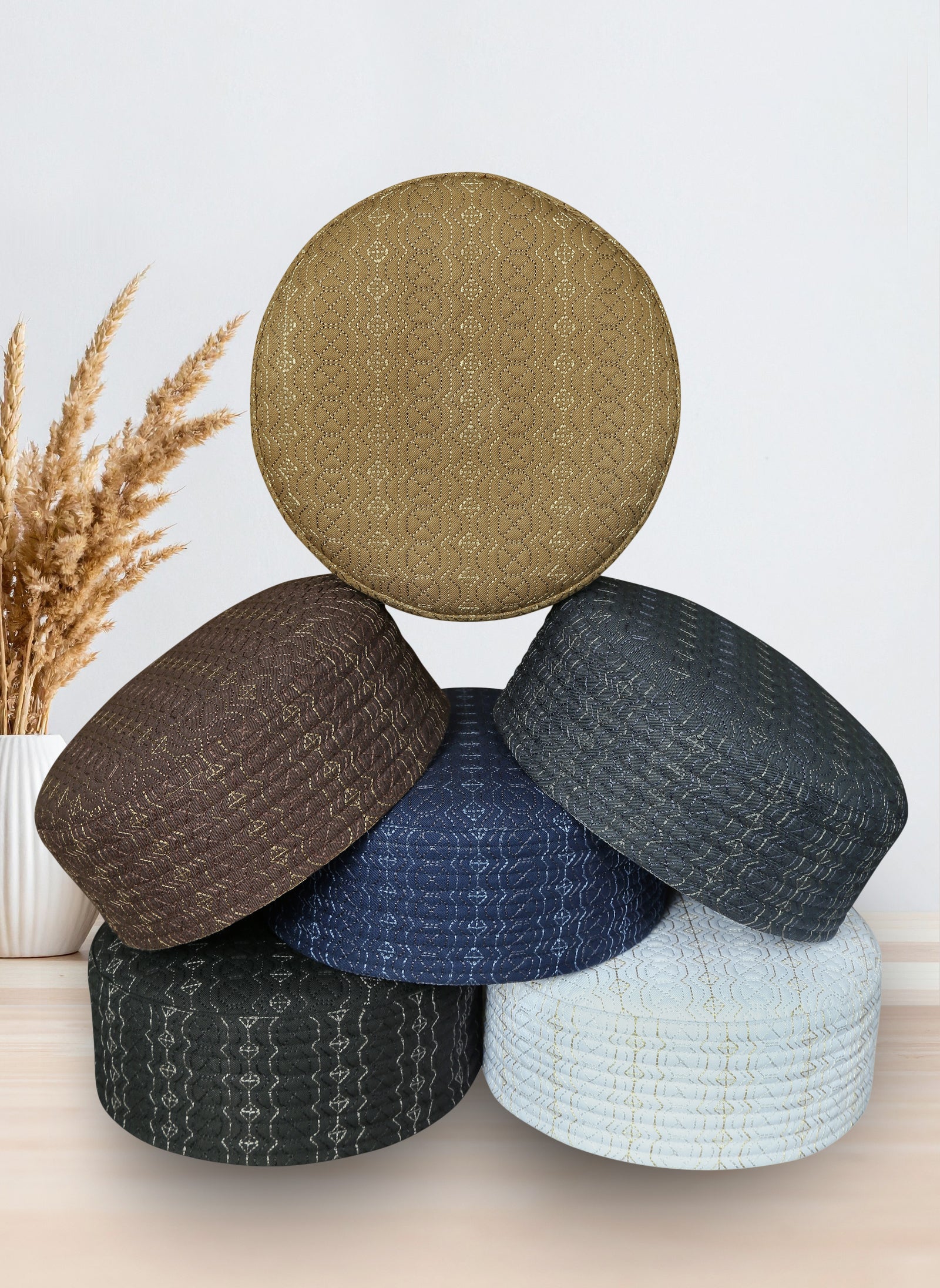 Ghamama Koofi – Premium Woven Prayer Cap Hijab-ul-hareem