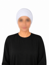 HairBandHooded-White - Hijab Ul Hareem
