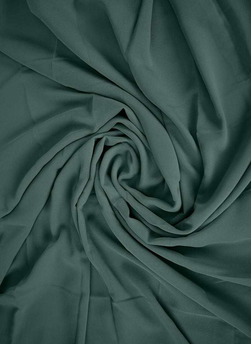 Hunter Green Plain Chiffon Scarf Hijab-ul-hareem