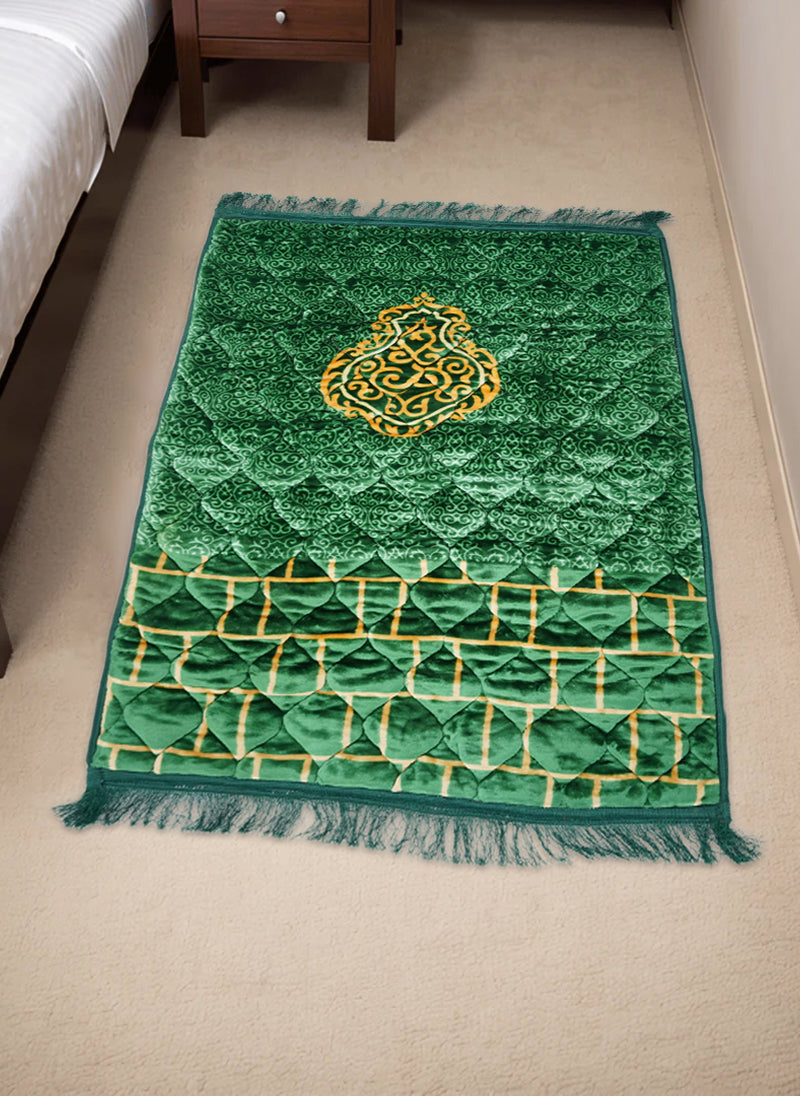 Comfort Foam Prayer Mat – Green Velvet Design
