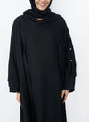 Black Chiffon Abaya Jilbab-798