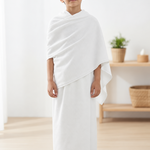 Kids’ Ahraam | Platinum Tissue – White