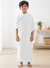 Kids’ Ahraam | Platinum Tissue – White