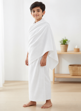 Kids’ Ahraam | Platinum Tissue – White