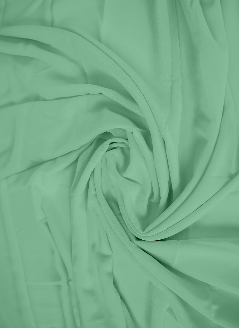 Light Mint Green Plain Chiffon  Scarf