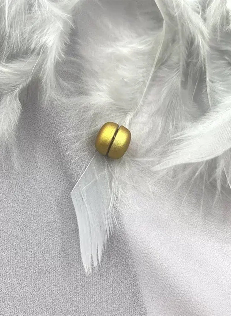 Bejeweled Magnetic Hijab 'Pin' - White