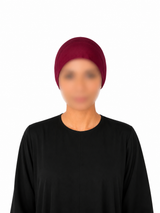 MaroonPlainTieBonnetCapforHijabs1 - Hijab Ul Hareem