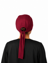 MaroonPlainTieBonnetCapforHijabs3 - Hijab ul Hareem