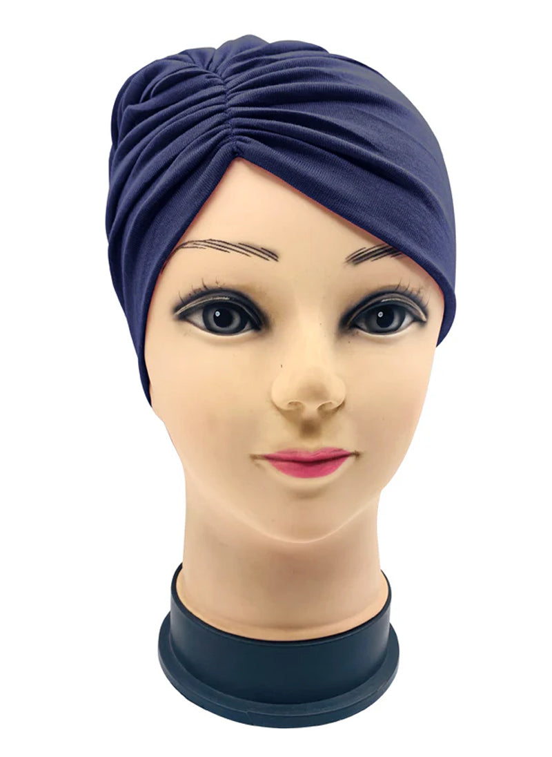 Navy Blue Side Parting Hijab Cap Hijab-ul-hareem