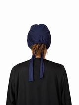 NavyBluePlainTieBonnetCapforHijabs3 - Hijab Ul Hareem