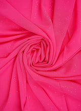 Glitter Chiffon Scarf | Pink
