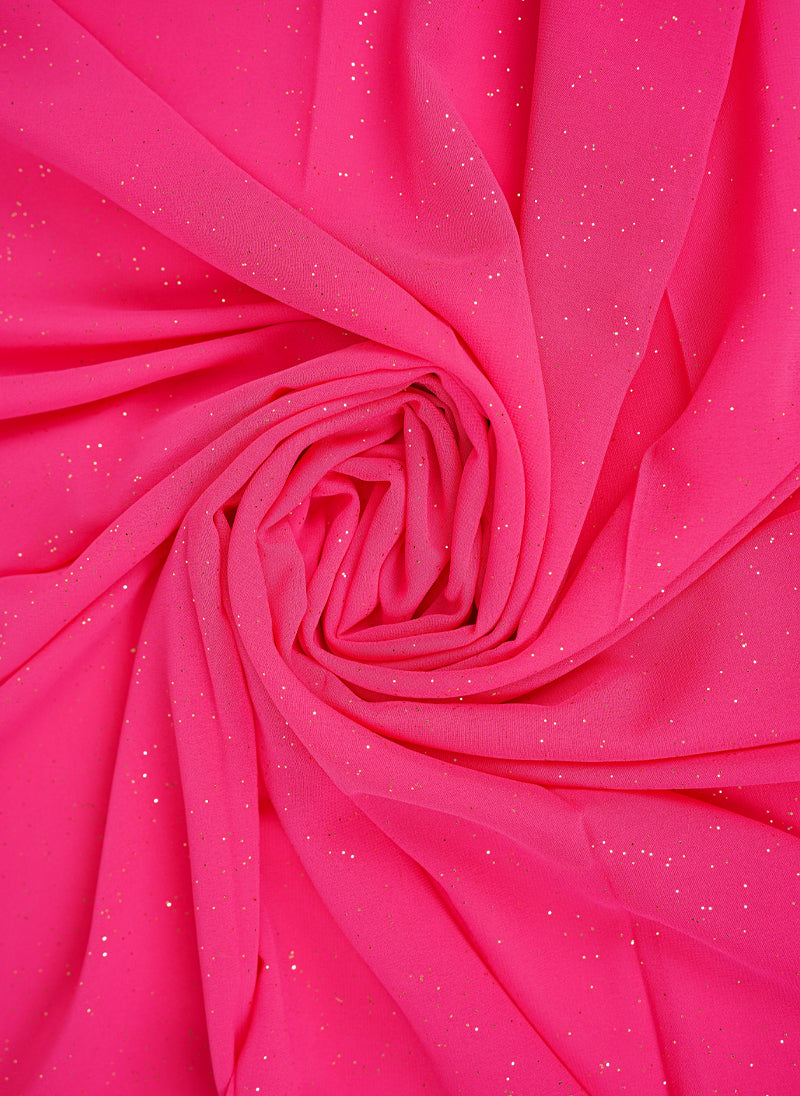 Glitter Chiffon Scarf | Pink