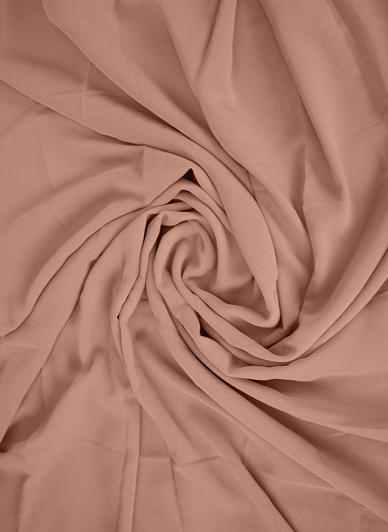Peach Pie Plain Chiffon Scarf