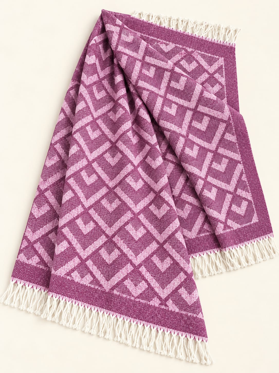 Purple Geometric Wool Winter Stroller